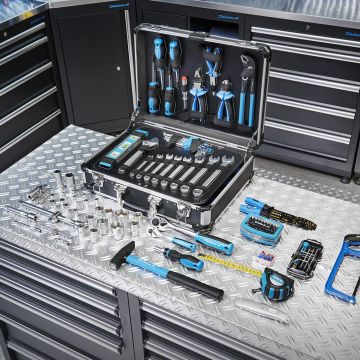 Mallette à outils avec remplissage EVA - 154 pièces