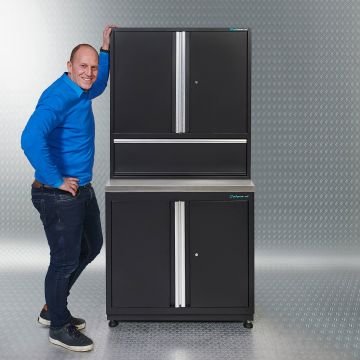 Meuble d’atelier PREMIUM – établi en acier inoxydable de 92 cm