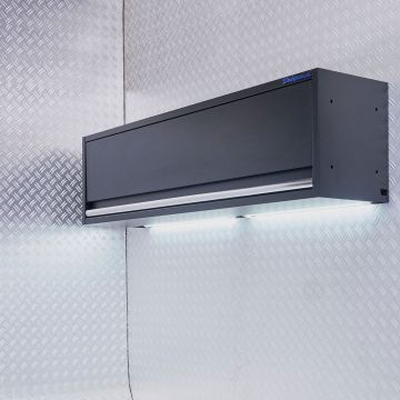 Armoire murale 136 cm avec éclairage LED - armoire supérieure large pour atelier
