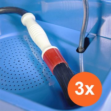 3 Flexibles avec brosse de nettoyage