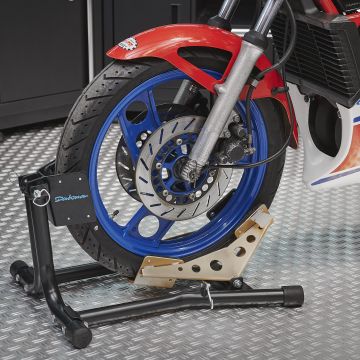 Support de roue avant pour motos à pneus étroits – oldtimers & classiques (jusqu’à 110 mm)
