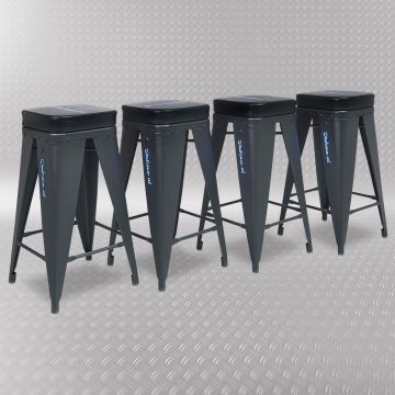 Tabouret d'atelier avec néon x4