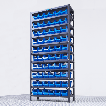 Système de rangement à 60 bacs