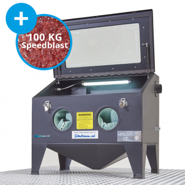 Cabine de sablage 175 litres avec 100 kg Speedblast