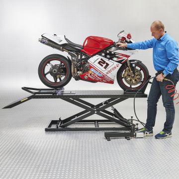 Table élévatrice moto hydropneumatique 700 kg - noire