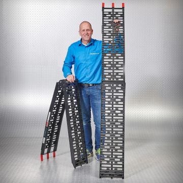 Rampe noire pliable aluminium 340 kg - 225 cm