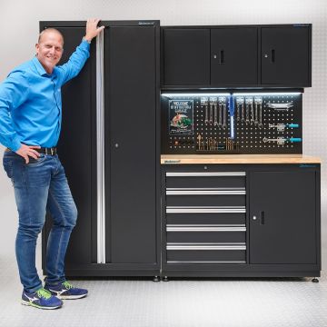 Établi 120 cm avec large armoire d'atelier