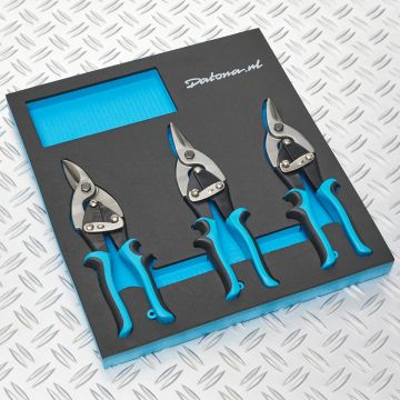 Jeu de ciseaux pour fer-blanc de 3 pièces