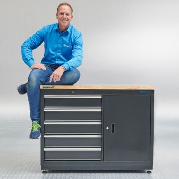 Armoire établi avec placard et tiroirs