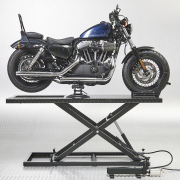 Table élévatrice moto avec mini pont - noir