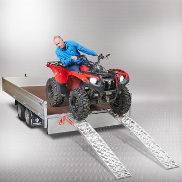 Rampe aluminium pliable 340 kg - 225 cm - 2 pièces