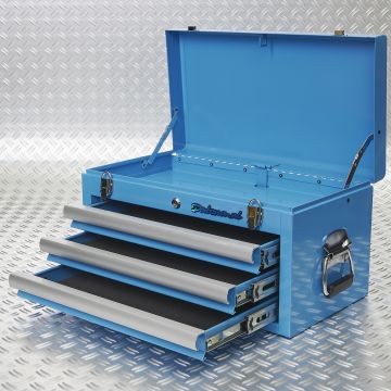 Caisse à outils avec 3 tiroirs – bleue