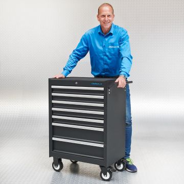 Servante à outils 7 tiroirs avec système QuickLock - noire mat