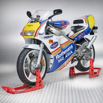 Béquille d’atelier MotoGP roue avant et arrière – Rouge Honda
