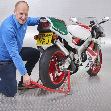 Béquille d'atelier Xtreme rouge avec adaptateur universel