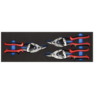 Jeu de ciseaux pour fer-blanc de 3 pièces