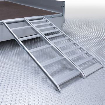 Rampe d’accès extra large avec marches intégrées