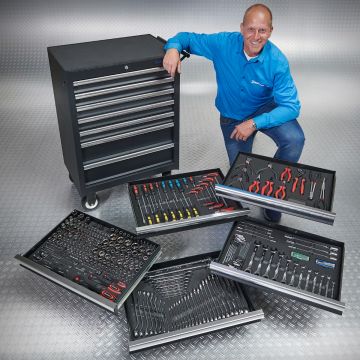 Servante Smoos « Professional » 7 tiroirs - 5 tiroirs remplis