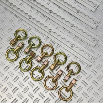 Œillets d'arrimage doubles pour rails de reliure - 10 pièces