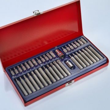 Coffret Douilles Torx, Allen et 12 pans - 40 pièces mâles