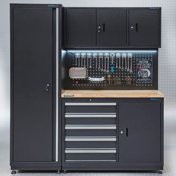 Établi de 120 cm avec armoire d'atelier étroite