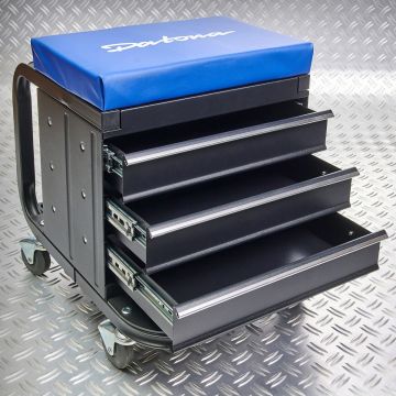 Tabouret d'atelier avec 3 tiroirs