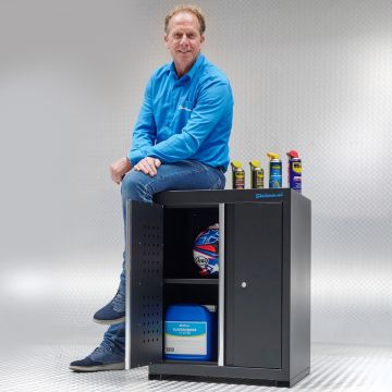 Armoire d'atelier basse à placard - Noire