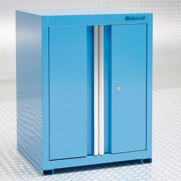 Armoire d'atelier basse à placard - Bleue