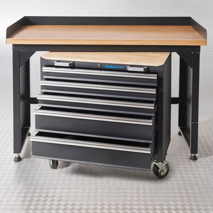 Établi PRO 150 cm - Chêne + Servante