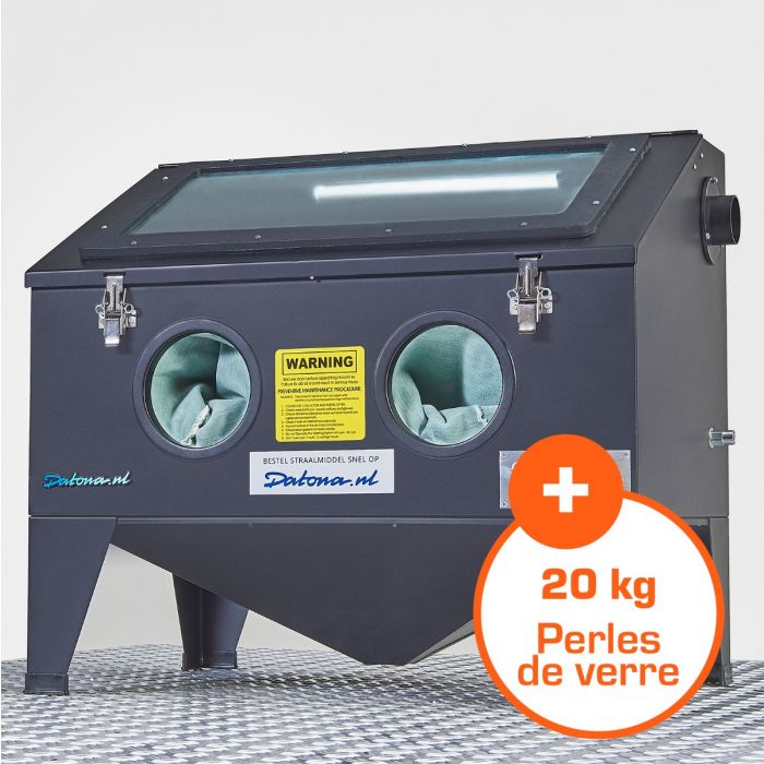 Cabine de sablage – 175 litres + 20 kg Perles de verre 