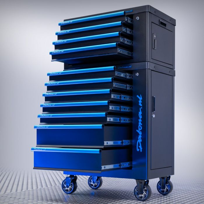 Chariot à outils 7 tiroirs + caisse à outils 4 tiroirs