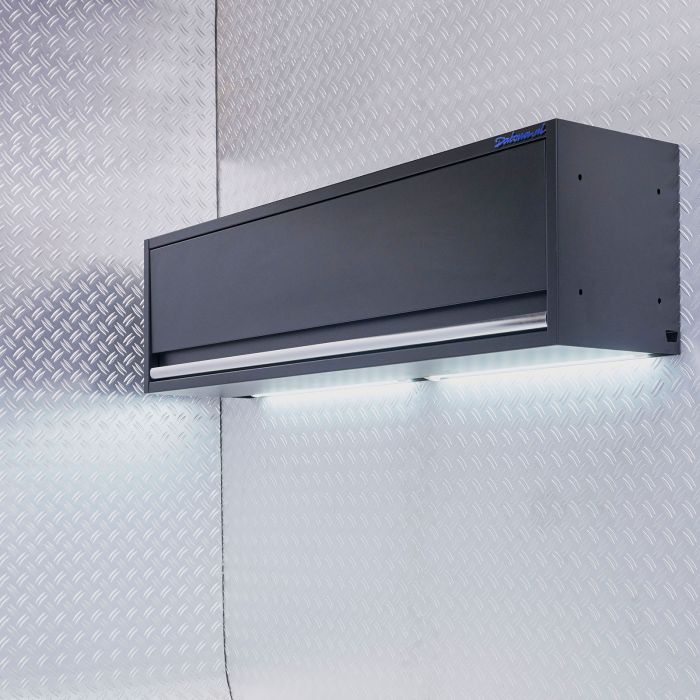 Armoire murale 136 cm avec éclairage LED - armoire supérieure large pour atelier
