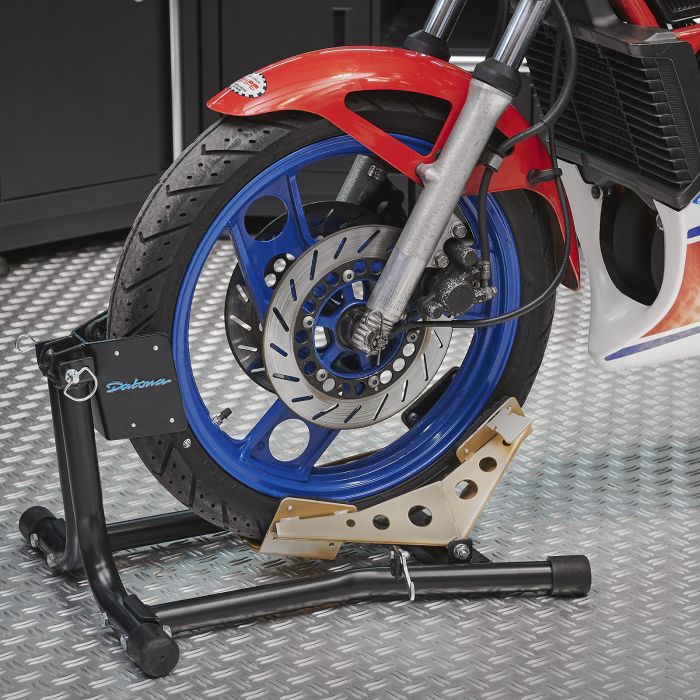 Support de roue avant pour motos à pneus étroits – oldtimers & classiques (jusqu’à 110 mm)