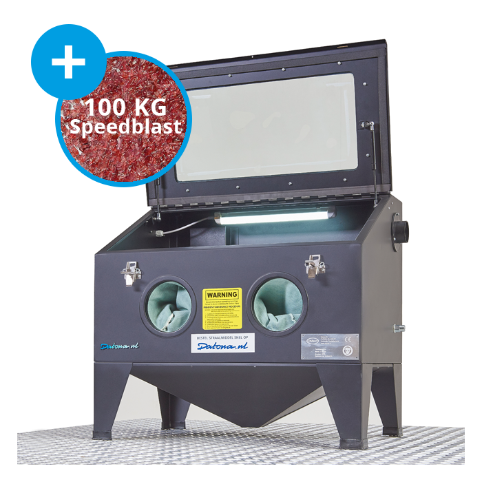Cabine de sablage 175 litres avec 100 kg Speedblast