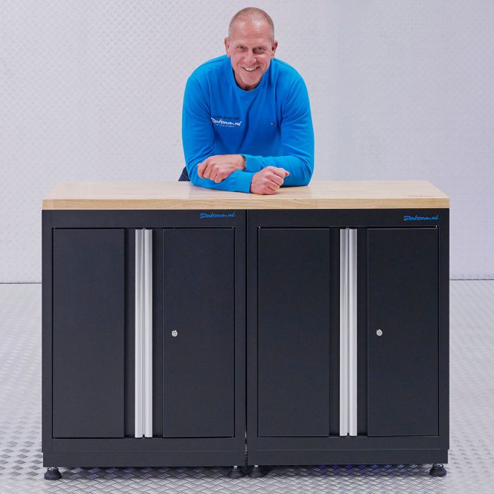 Établi Basic avec plan de travail en chêne - 136 cm