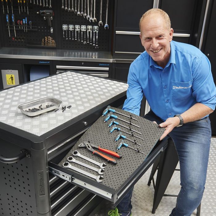 Tapis à outils pour établi 3 x avec 100 goupilles