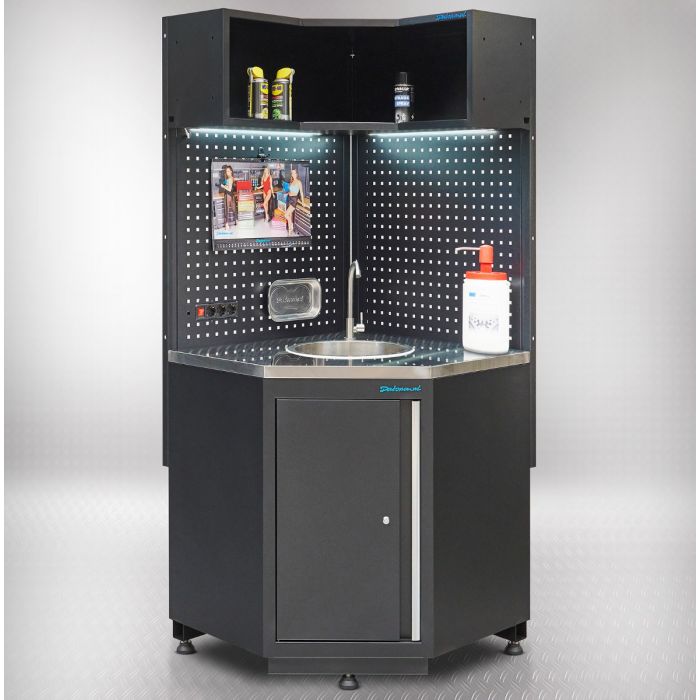 Meuble d'angle PREMIUM avec évier en acier inoxydable