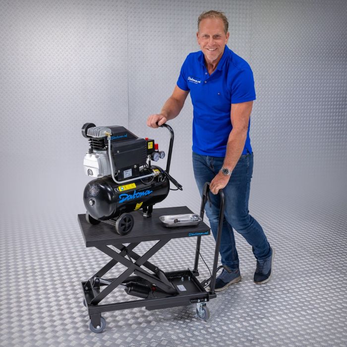 Table élévatrice hydraulique mobile - noire