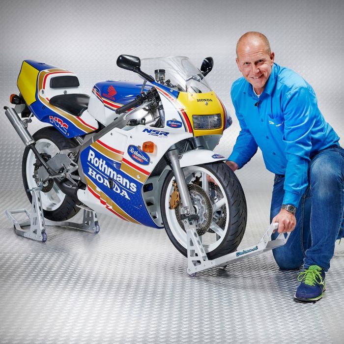 Béquille d’atelier MotoGP roue avant et arrière – Aluminium