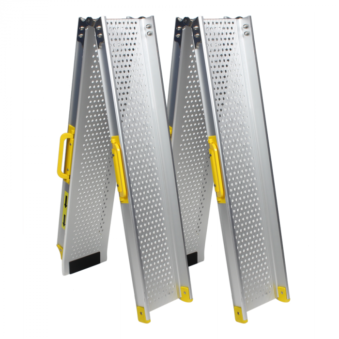 Rampe aluminium pliable 125 kg - 180 cm - 2 pièces