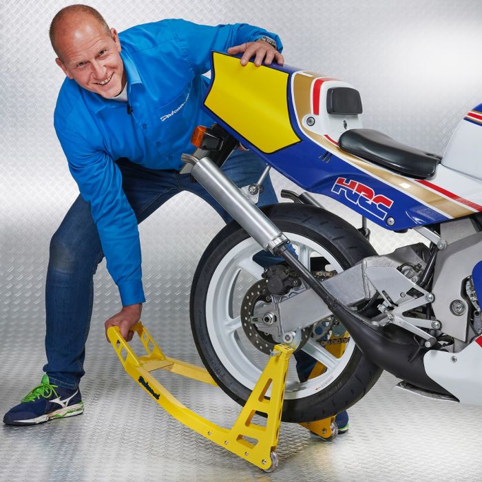 Béquille d'atelier arrière MotoGP - Jaune Suzuki