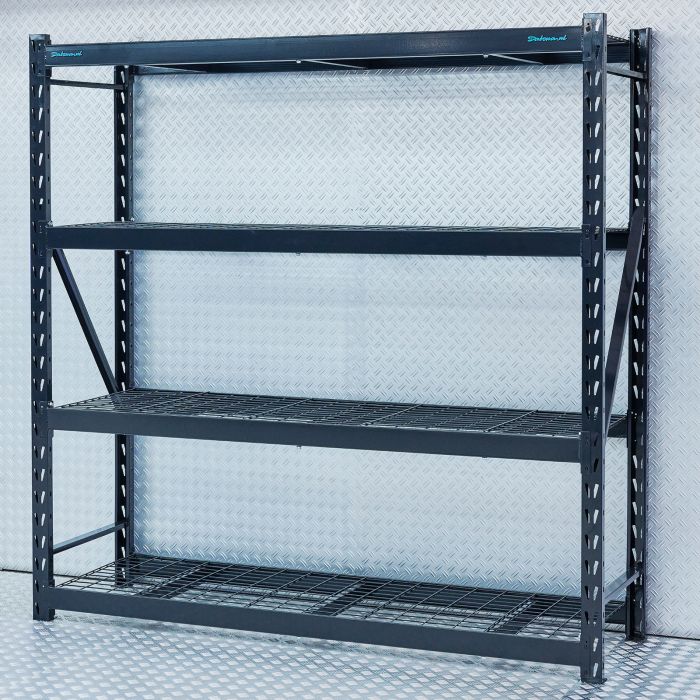 Rayonnage de stockage avec 4 étagères réglables - capacité de charge 3200 kg