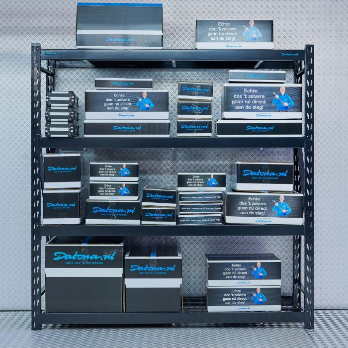 Rayonnage de stockage avec 4 étagères réglables - capacité de charge 3200 kg