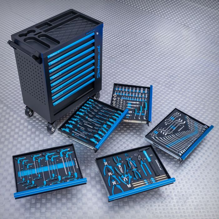 Servante d’atelier équipée 8 tiroirs – 5 tiroirs équipés – jeu d’outils 171 pièces