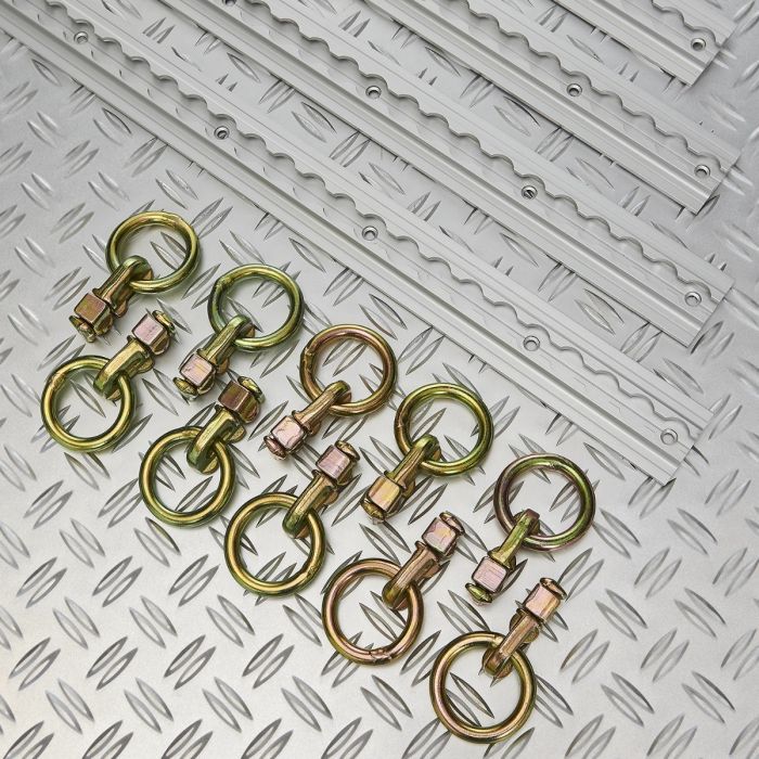 Œillets d'arrimage doubles pour rails de reliure - 10 pièces