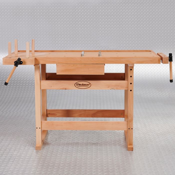Établi en bois avec étau - extra solide