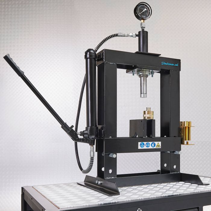 Presse d'atelier hydraulique 10 tonnes + poinçons